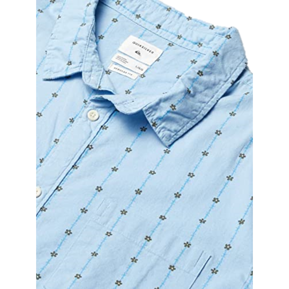  Quiksilver Camisa Winfall de manga corta con botones para hombre,  Azul marroquí : Ropa, Zapatos y Joyería