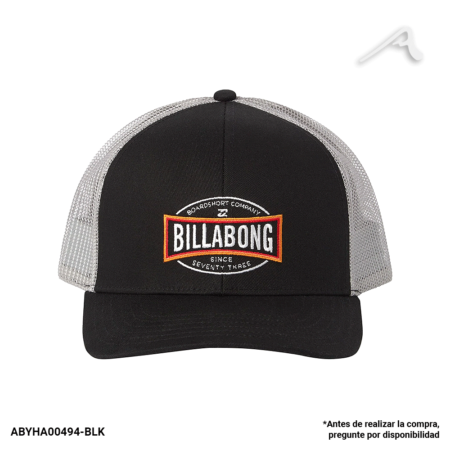 Gorra Billabong Walled Trucker para Caballero | Negra - Blanca